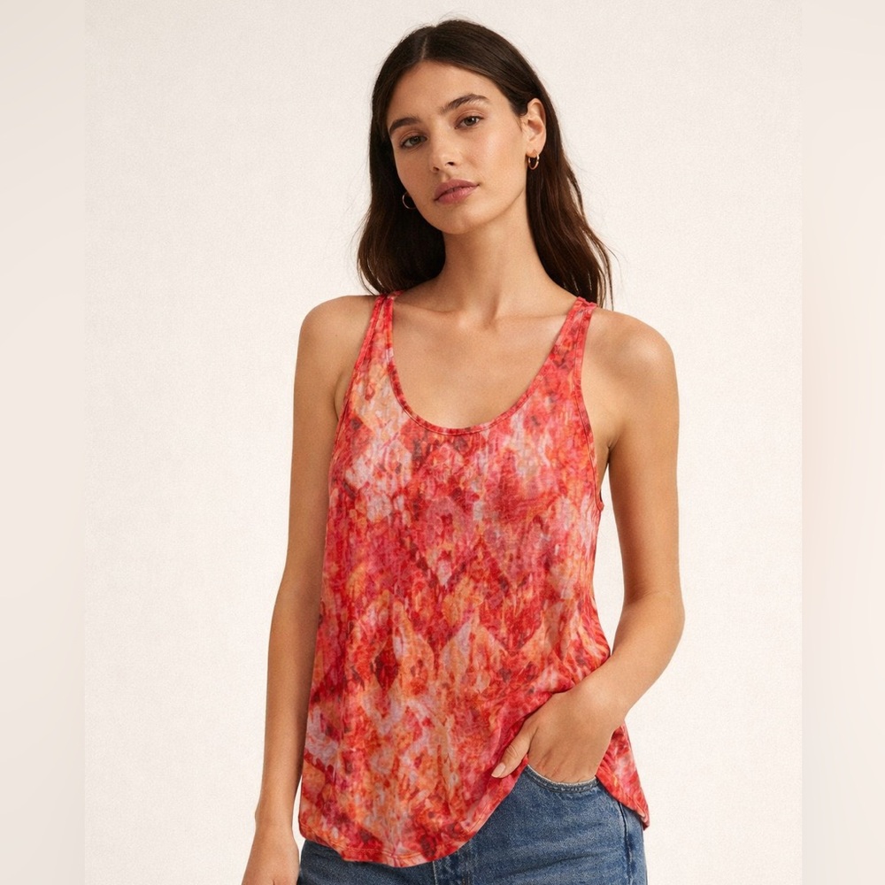 Delia’s Red Pink Tie-Dye Racerback Tank Top | Y2K Summer Top